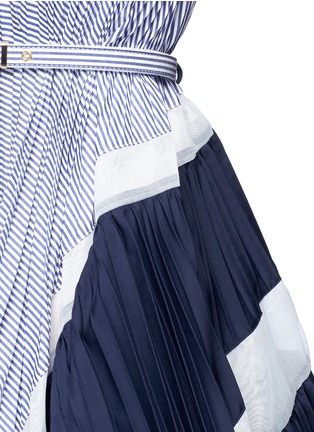 Detail View - Click To Enlarge - SACAI - Stripe pleated tube dress