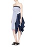 Front View - Click To Enlarge - SACAI - Stripe pleated tube dress