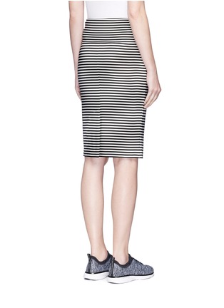 Back View - Click To Enlarge - NORMA KAMALI - 'Straight' stripe jersey skirt