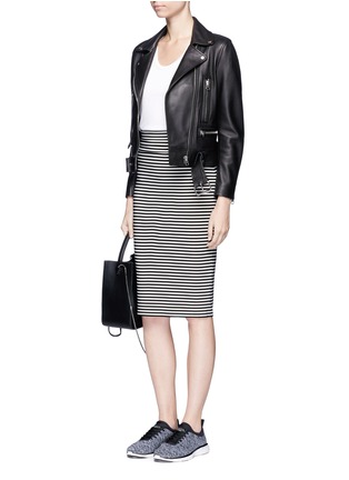 Figure View - Click To Enlarge - NORMA KAMALI - 'Straight' stripe jersey skirt