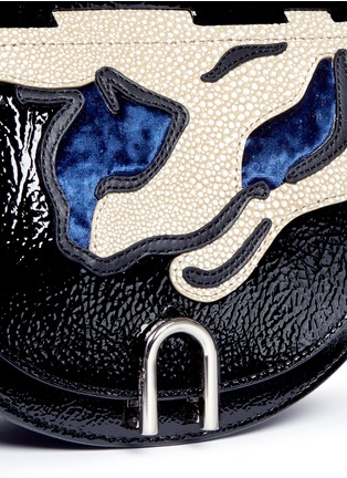 Detail View - Click To Enlarge - 3.1 PHILLIP LIM - 'Hana' mixed leather flap chain saddle bag