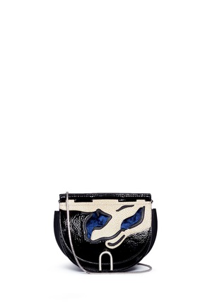 Main View - Click To Enlarge - 3.1 PHILLIP LIM - 'Hana' mixed leather flap chain saddle bag