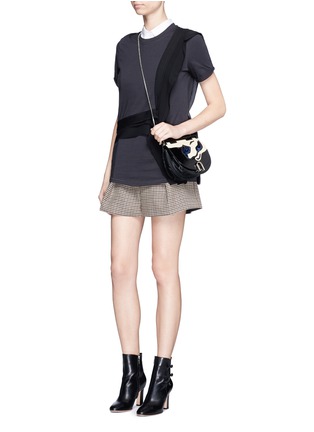 Figure View - Click To Enlarge - 3.1 PHILLIP LIM - 'Hana' mixed leather flap chain saddle bag