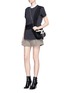 Figure View - Click To Enlarge - 3.1 PHILLIP LIM - 'Hana' mixed leather flap chain saddle bag