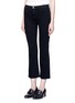 Front View - Click To Enlarge - CURRENT/ELLIOTT - 'The Kick' raw cuff flare jeans