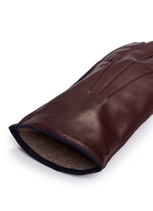 Detail View - Click To Enlarge - MEROLA GLOVES - Cashmere lined leather short gloves