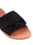 Detail View - Click To Enlarge - 10 CROSBY DEREK LAM - 'Ann' kiltie ruffle suede slide sandals
