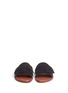 Front View - Click To Enlarge - 10 CROSBY DEREK LAM - 'Ann' kiltie ruffle suede slide sandals