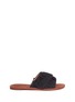 Main View - Click To Enlarge - 10 CROSBY DEREK LAM - 'Ann' kiltie ruffle suede slide sandals
