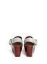 Back View - Click To Enlarge - 10 CROSBY DEREK LAM - 'Fiona' wooden wedge calf hair slingback sandals