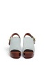 Front View - Click To Enlarge - 10 CROSBY DEREK LAM - 'Fiona' wooden wedge calf hair slingback sandals