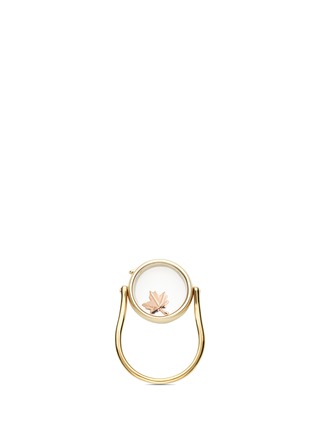 Figure View - Click To Enlarge - LOQUET LONDON - 18k rose gold maple leaf charm - Love