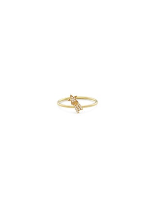 Main View - Click To Enlarge - LOQUET LONDON - Diamond 18k yellow gold shooting star ring