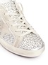 Detail View - Click To Enlarge - GOLDEN GOOSE - 'Superstar' strass pavé metallic leather sneakers