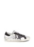 Main View - Click To Enlarge - GOLDEN GOOSE - 'Superstar' star patch metallic leather sneakers
