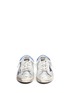 Front View - Click To Enlarge - GOLDEN GOOSE - 'Superstar' flag stripe metallic leather sneakers