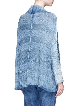Back View - Click To Enlarge - 72877 - Denim effect cotton cardigan
