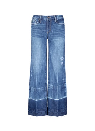 Main View - Click To Enlarge - 72877 - Letout cuff washed wide leg jeans