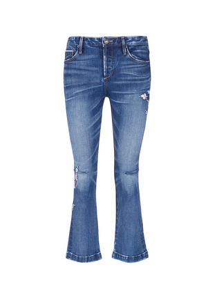 Main View - Click To Enlarge - 72877 - Crane embroidered flared jeans