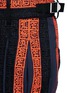 Detail View - Click To Enlarge - SACAI - Embroidered regimental calligraphy stripe pleated pants