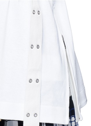 Detail View - Click To Enlarge - SACAI - Belted cotton T-shirt