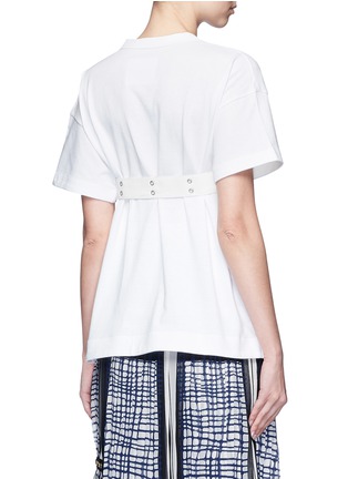 Back View - Click To Enlarge - SACAI - Belted cotton T-shirt