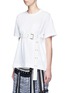 Front View - Click To Enlarge - SACAI - Belted cotton T-shirt