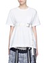 Main View - Click To Enlarge - SACAI - Belted cotton T-shirt