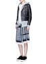 Figure View - Click To Enlarge - SACAI - Belted sleeve cotton blend top