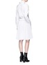 Figure View - Click To Enlarge - SACAI - Shoulder patch pleated back knit dress