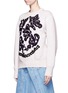 Front View - Click To Enlarge - SACAI - Swirl embroidered side zip sweatshirt