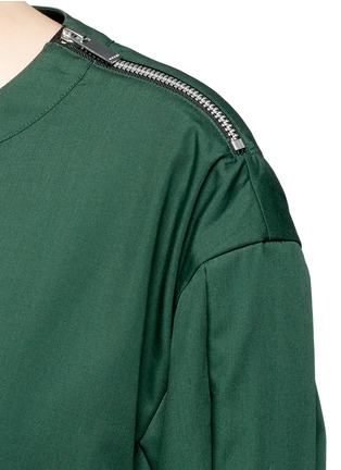 Detail View - Click To Enlarge - SACAI - Belted sleeve cotton blend top
