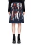 Main View - Click To Enlarge - SACAI - Calligraphy print belted plissé pleat skirt
