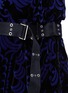 Detail View - Click To Enlarge - SACAI - Belted flock swirl print velvet top