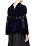 Back View - Click To Enlarge - SACAI - Belted flock swirl print velvet top