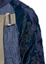 Detail View - Click To Enlarge - SACAI - Calligraphy embroidered velvet sleeve quilted bomber jacket