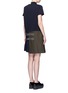 Back View - Click To Enlarge - SACAI - Buckle strap twill apron T-shirt dress