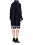 Back View - Click To Enlarge - SACAI - Leather collar stud wool melton coat