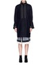 Main View - Click To Enlarge - SACAI - Leather collar stud wool melton coat