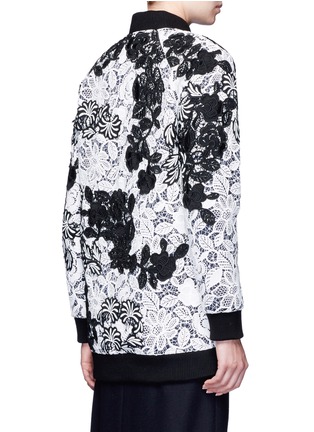 Back View - Click To Enlarge - SELF-PORTRAIT - Floral guipure lace bomber jacket