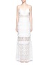 Main View - Click To Enlarge - SELF-PORTRAIT - 'Peony' geometric guipure lace ruffle bridal dress