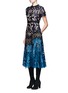 Figure View - Click To Enlarge - SELF-PORTRAIT - 'Prairie' colourblock floral guipure lace midi dress