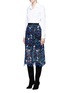 Figure View - Click To Enlarge - SELF-PORTRAIT - 'Garden' floral guipure lace midi skirt