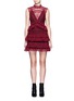 Main View - Click To Enlarge - SELF-PORTRAIT - Teardrop geometric guipure lace tiered dress