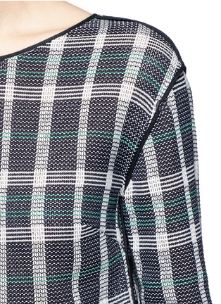 Detail View - Click To Enlarge - 73182 - Mesh plaid cotton top