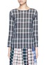 Main View - Click To Enlarge - 73182 - Mesh plaid cotton top