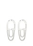 Main View - Click To Enlarge - EDDIE BORGO - 'Allure' padlock hoop box chain earrings