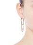 Figure View - Click To Enlarge - EDDIE BORGO - 'Allure' padlock hoop box chain earrings
