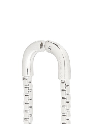 Detail View - Click To Enlarge - EDDIE BORGO - 'Double Allure' padlock hoop box chain drop earrings