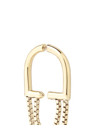 Detail View - Click To Enlarge - EDDIE BORGO - 'Allure' padlock hoop box chain earrings